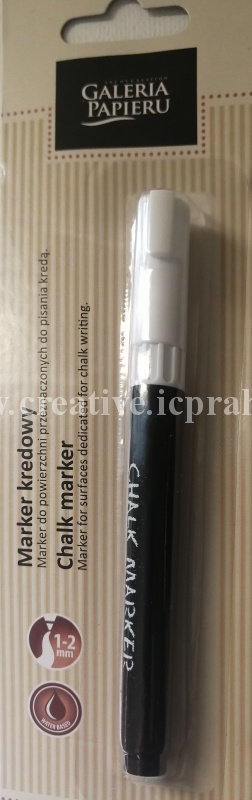 Popisovač křídový bílý 1-2mm